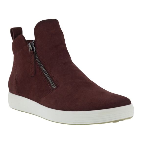 Ecco Brand Soft Zip Ankle Bootie, Purple Nubuck, Women's Size 10 - Picture 1 of 4